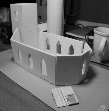 Church held together with bluetack